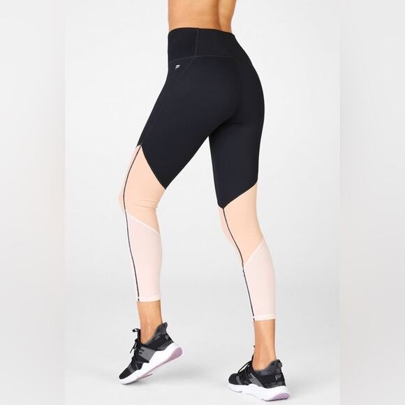 Fabletics Zone High-Waisted 7/8 Blk/Cafe Ole/Honey milk Size XXS - Picture 1 of 9